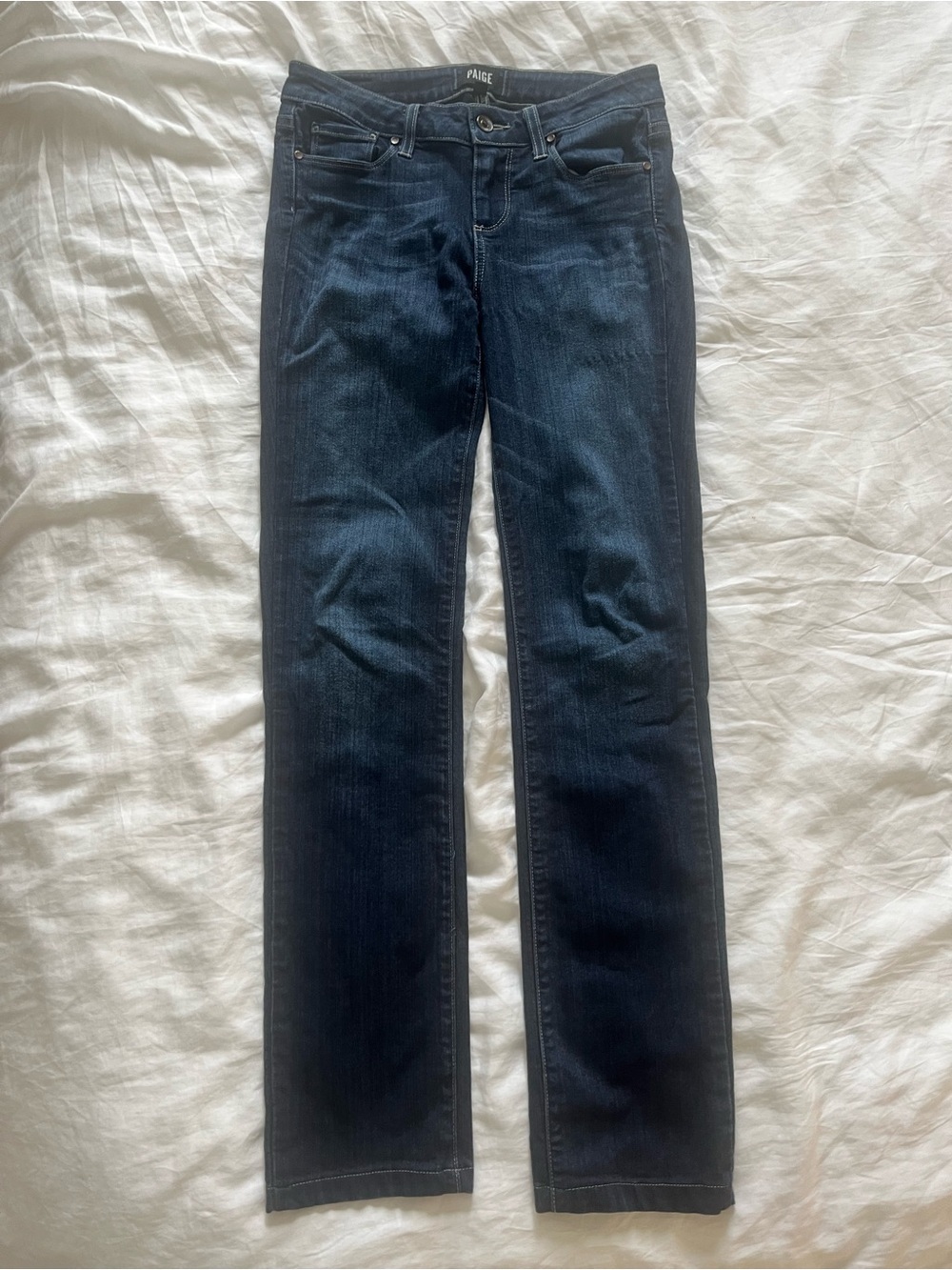 PAIGE Dark Wash Skyline Straight-Leg Jeans - Size 26